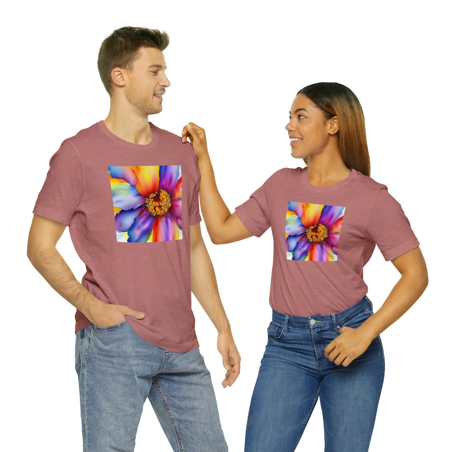 Colorful Open Flower Tee