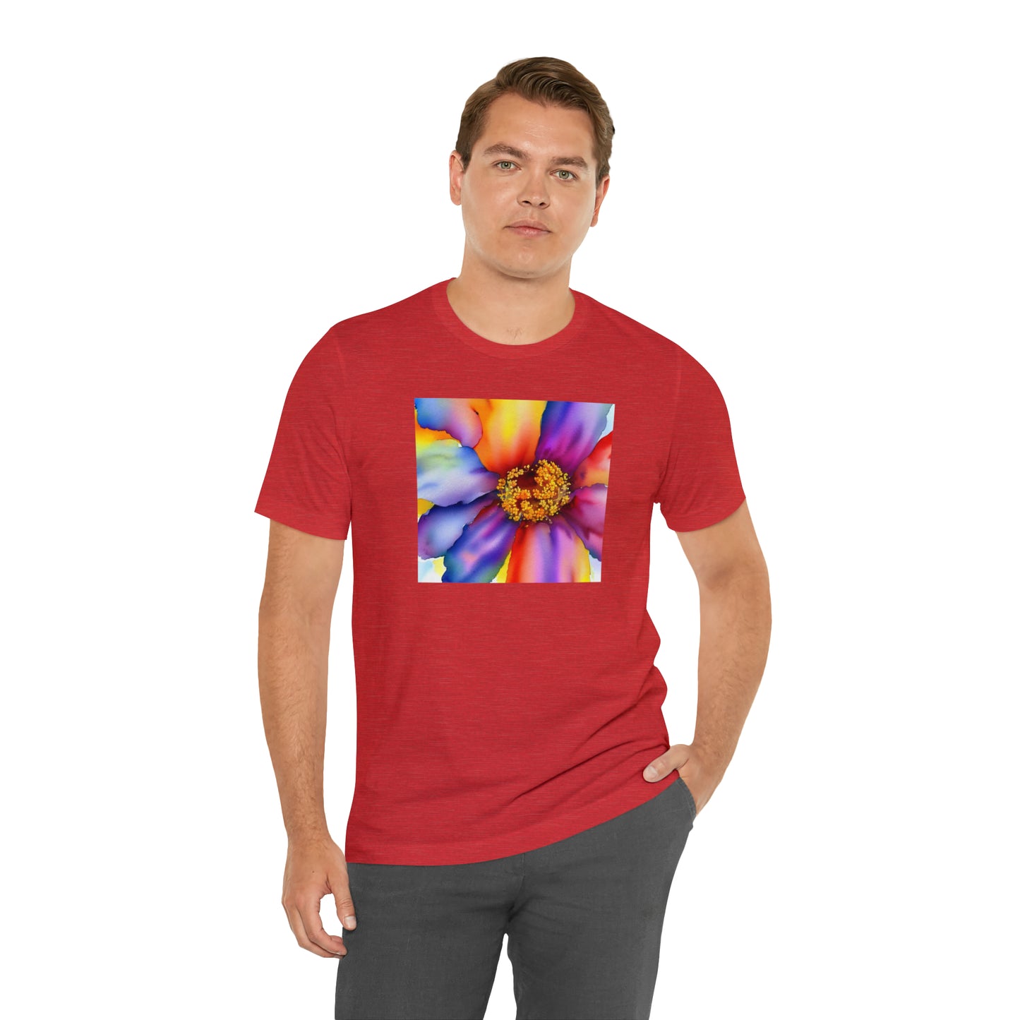 Colorful Open Flower Tee
