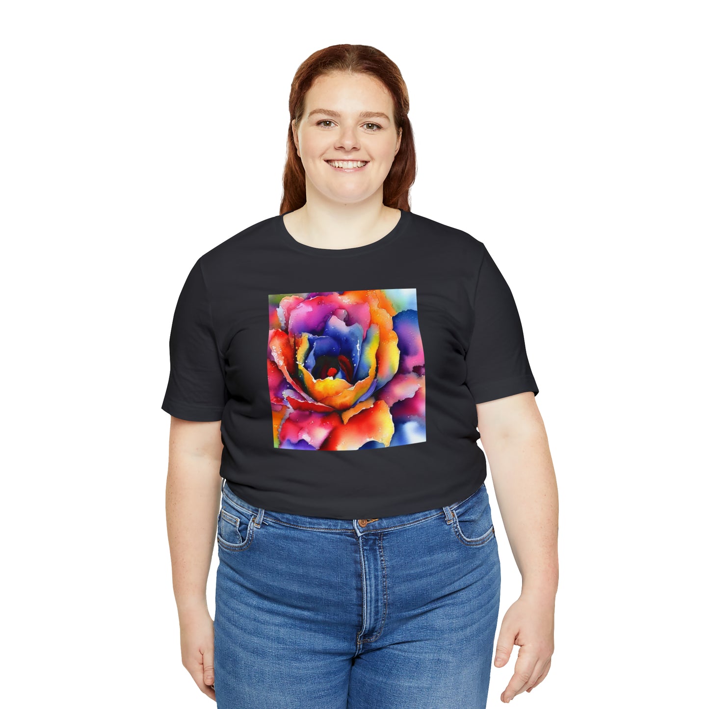 Open Watercolor Flower Tee
