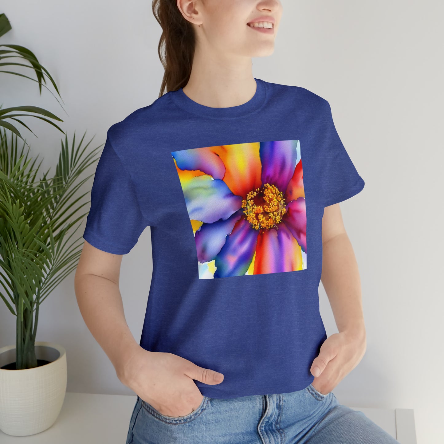 Colorful Open Flower Tee